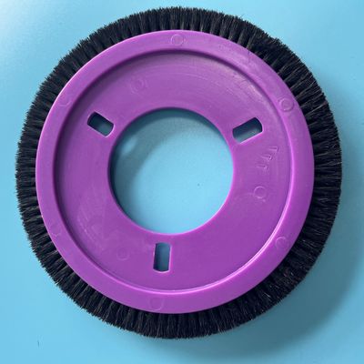 購入 Lk Stenter機械部品は車輪の紫色のPlastisボディ黒いナイロン毛3の穴の容易な取付けにブラシをかける online manufacture