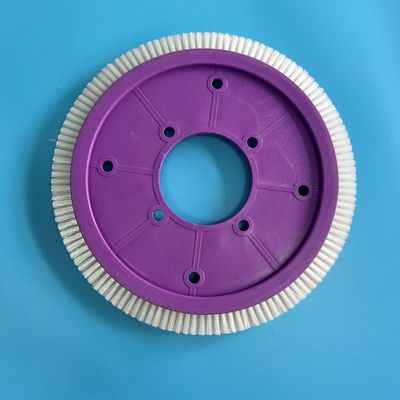 購入 8つの穴は紫色のプラスチック ボディ白いナイロン毛を搭載する車輪のStenter機械部品にブラシをかける online manufacture