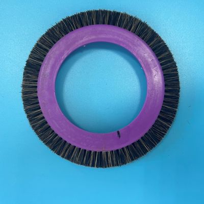 購入 Bruckner Stenter機械部品の小さいブラシ車輪の紫色のプラスチック ボディ黒いナイロン毛 online manufacture