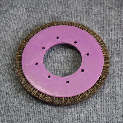 購入 パーソナライズされたステンター機械部品 ブラシホイール 紫色 プラスチックボディ 混合 ブリストル 豚毛 8 穴 online manufacture