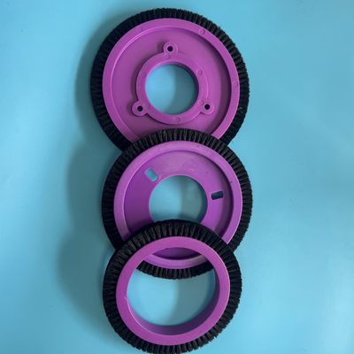 Stenter機械部品のArtos Lkの仕上げ機械部品は車輪の黒いナイロン毛にブラシをかける